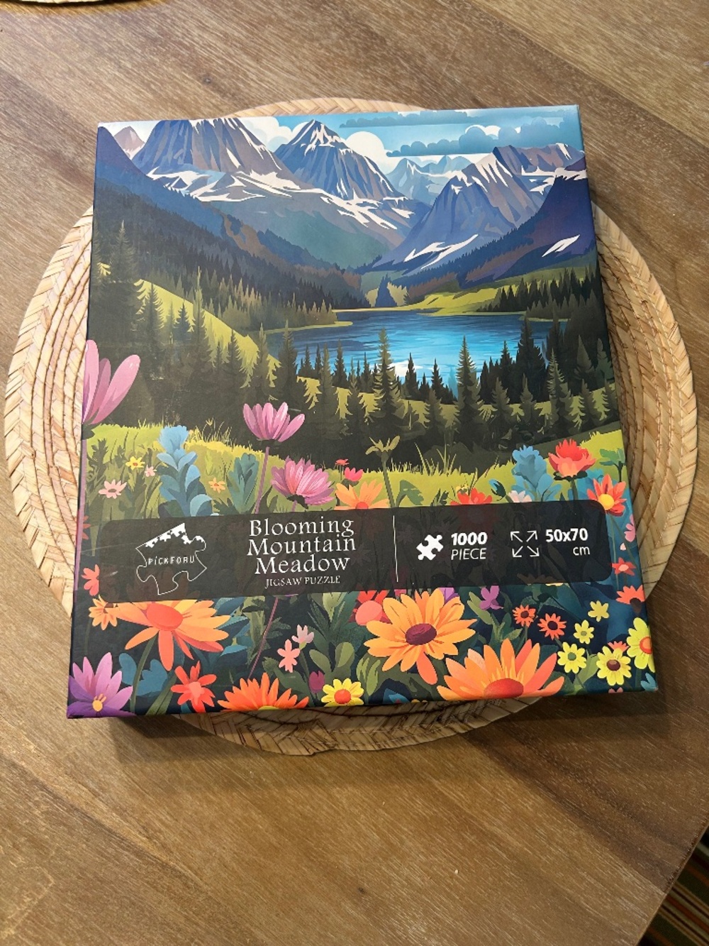 PICKFORU BLOOMING MOUNTAIN MEADOW 1000 PIECE PUZZLE